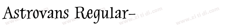 Astrovans Regular字体转换